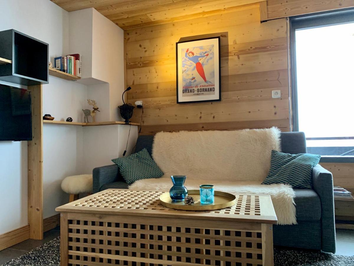 Bel appartement avec vue exceptionnelle Le Grand-Bornand Extérieur photo