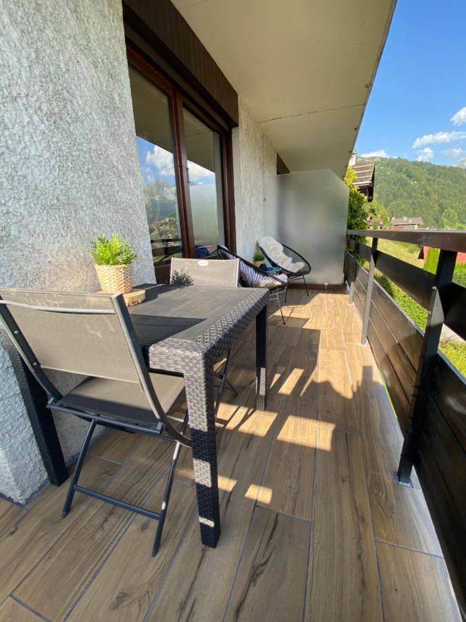 Bel appartement avec vue exceptionnelle Le Grand-Bornand Extérieur photo