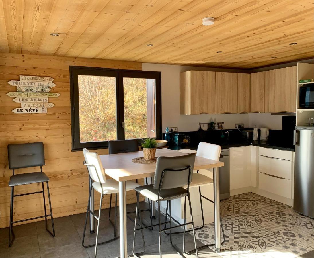 Bel appartement avec vue exceptionnelle Le Grand-Bornand Extérieur photo