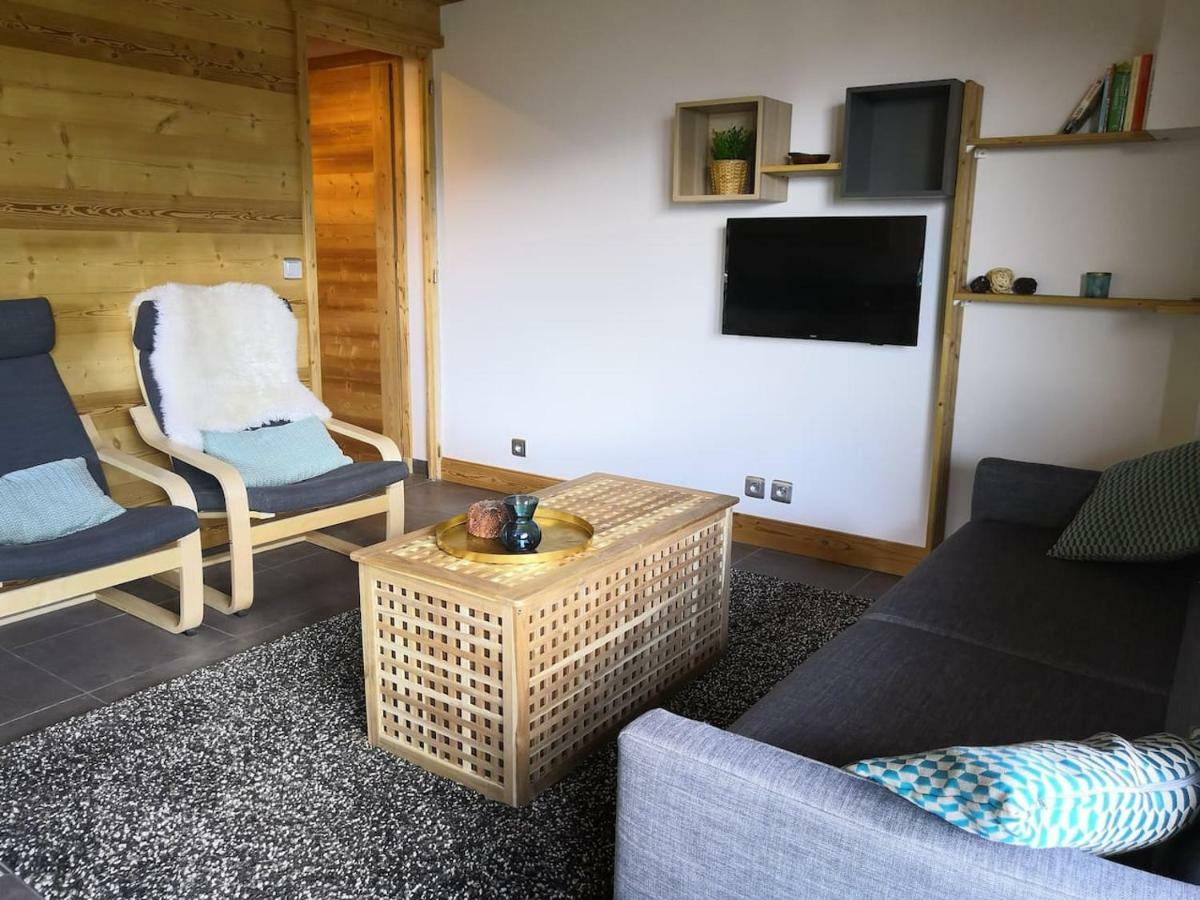 Bel appartement avec vue exceptionnelle Le Grand-Bornand Extérieur photo